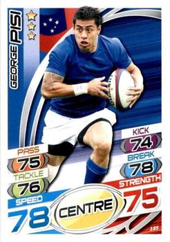 2015 Topps Rugby Attax #185 George Pisi Front